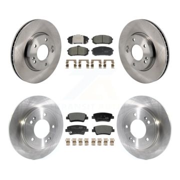 Front Rear Disc Brake Rotor Ceramic Pad Kit For Hyundai Elantra With Manual Parking K8T-104460