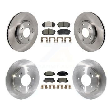 Front Rear Brake Rotors & Ceramic Pad Kit For Hyundai Elantra With Electric Parking K8T-104461