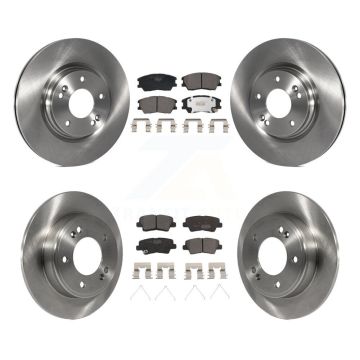 Front Rear Disc Brake Rotors And Ceramic Pads Kit For Kia Soul K8T-104468