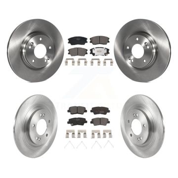Front Rear Disc Brake Rotors And Ceramic Pads Kit For 2020-2023 Kia Soul EV K8T-104470