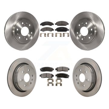 Front Rear Disc Brake Rotors And Ceramic Pads Kit For Cadillac XTS K8T-104483