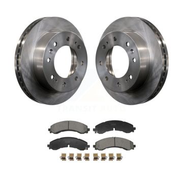 Front Disc Brake Rotors & Ceramic Pad Kit For GMC Chevrolet Sierra 2500 HD Silverado 3500 K8T-104511