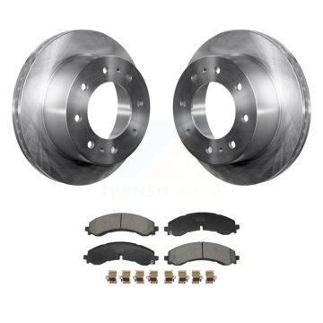 Rear Disc Brake Rotor And Ceramic Pad Kit For GMC Chevrolet Sierra 2500 HD Silverado 3500 K8T-104531