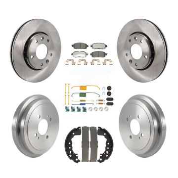 Front Rear Disc Brake Rotors Ceramic Pads And Drum Kit (7Pc) For Nissan Kicks K8T-104533