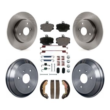 Front Rear Disc Brake Rotors Ceramic Pads And Drum Kit (7Pc) For Smart Fortwo K8T-104541
