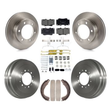 Front Rear Disc Brake Rotors Ceramic Pads And Drum Kit (7Pc) For Toyota Tacoma K8T-104544