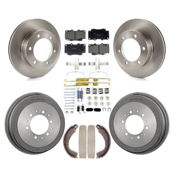 Front Rear Disc Brake Rotors Ceramic Pads And Drum Kit (7Pc) For Toyota Tacoma K8T-104547