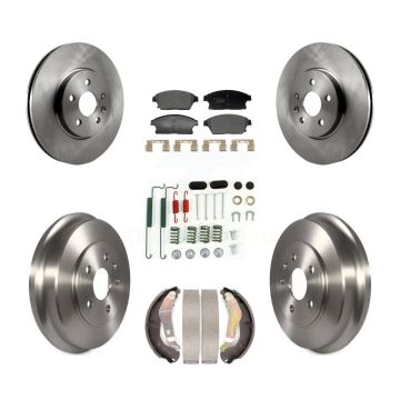 Front Rear Disc Brake Rotors Ceramic Pads And Drum Kit (7Pc) For Chevrolet Trax K8T-104548