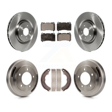 Front Rear Disc Brake Rotors Ceramic Pads And Drum Kit For Mitsubishi Lancer K8T-104552