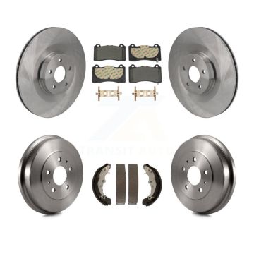 Front Rear Disc Brake Rotors Ceramic Pads And Drum Kit For 2016-2018 Ford Focus RS K8T-104555
