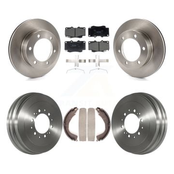 Front Rear Disc Brake Rotors Ceramic Pads And Drum Kit For Toyota Tacoma K8T-104556
