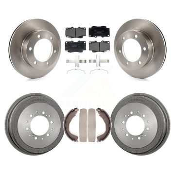Front Rear Disc Brake Rotors Ceramic Pads And Drum Kit For Toyota Tacoma K8T-104559
