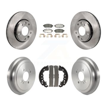 Front Rear Brake Rotors Ceramic Pad Drum Kit For Nissan Kicks SV SR with Disc rear brakes K8T-104561