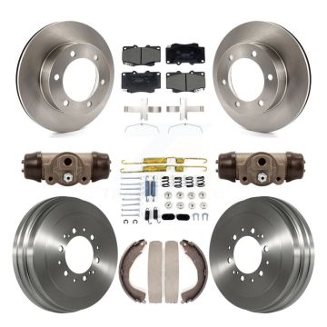 Front Rear Disc Brake Rotors Ceramic Pads And Drum Kit (9Pc) For Toyota Tacoma K8T-104565