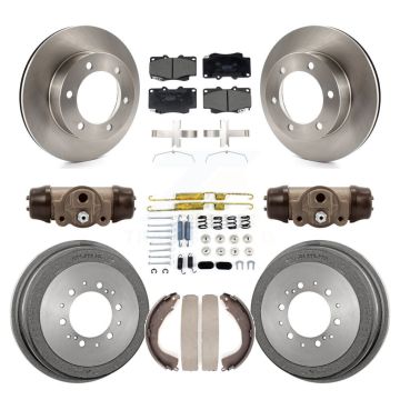Front Rear Disc Brake Rotors Ceramic Pads And Drum Kit (9Pc) For Toyota Tacoma K8T-104569