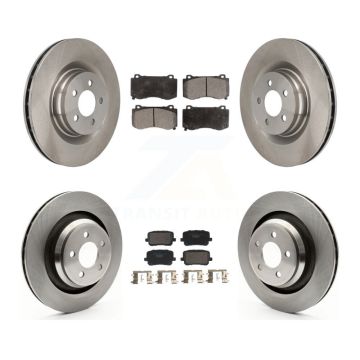 Front Rear Brake Rotors Ceramic Pad Kit For Dodge Charger With 370mm Diameter Rotor K8T-104596