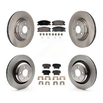 Front Rear Brake Rotor Ceramic Pad Kit For 2015 Dodge Charger R/T Scat Pack with RWD 6.4L K8T-104597