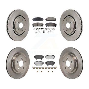 Front Rear Brake Rotors Ceramic Pad Kit For Toyota Sienna RAV4 Prime bZ4X Subaru Solterra K8T-104603