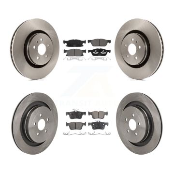 Front Rear Brake Rotor Ceramic Pad Kit For 19-23 Lincoln Nautilus With Vented Rotors K8T-104618