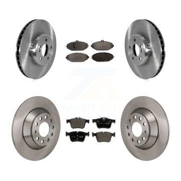 Front Rear Disc Brake Rotors Ceramic Pad Kit For Mercedes-Benz C300 Without Sport Package K8T-104628