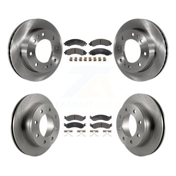Front Rear Disc Brake Rotors & Ceramic Pad Kit For GMC Savana 2500 Chevrolet Express 3500 K8T-104632