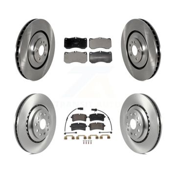 Front Rear Disc Brake Rotors And Ceramic Pads Kit For Audi S8 S7 K8T-104636