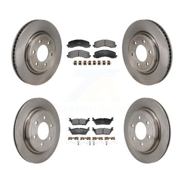 Front Rear Brake Rotors & Ceramic Pad Kit For 2022-2023 Ford Expedition Lincoln Navigator K8T-104639