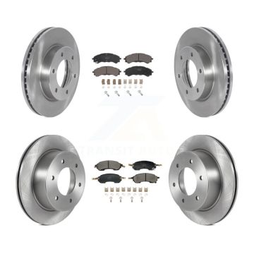 Front Rear Disc Brake Rotors And Ceramic Pads Kit For Ford Bronco K8T-104641