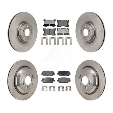 Front Rear Disc Brake Rotors And Ceramic Pads Kit For Hyundai Equus Kia K900 K8T-104643