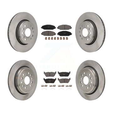 Front Rear Disc Brake Rotors And Ceramic Pads Kit For Ram 1500 Jeep Wagoneer Grand L K8T-104648