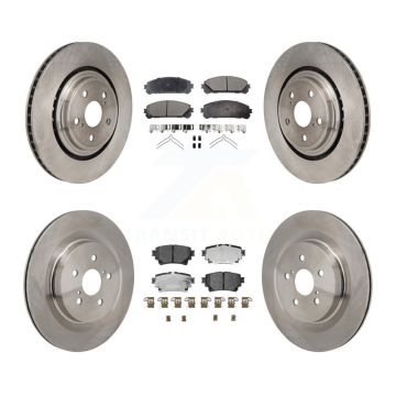 Front Rear Disc Brake Rotors And Ceramic Pads Kit For 2020-2022 Toyota Highlander K8T-104658