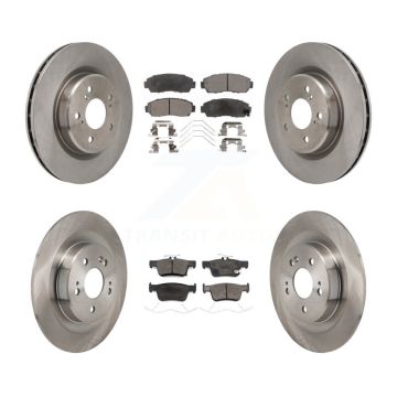 Front Rear Disc Brake Rotors And Ceramic Pads Kit For 2021-2023 Acura TLX 2.0L K8T-104659