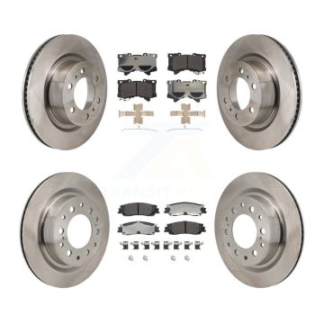 Front Rear Disc Brake Rotors And Ceramic Pads Kit For Toyota Tundra Sequoia Lexus LX600 K8T-104663