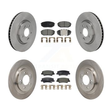 Front Rear Disc Brake Rotors And Ceramic Pads Kit For Hyundai Tucson Kia Sportage K8T-104667