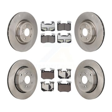 Front Rear Disc Brake Rotors And Ceramic Pads Kit For Kia Stinger Genesis G70 K8T-104676