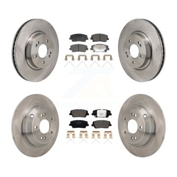 Front Rear Disc Brake Rotors And Ceramic Pads Kit For Genesis G70 Kia Stinger K8T-104677