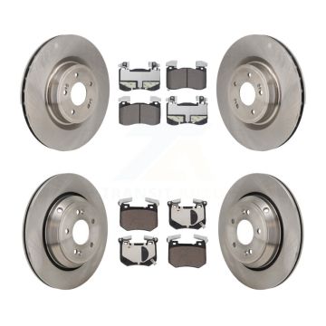 Front Rear Brake Rotors Ceramic Pad Kit For 22 Genesis G70 With 330mm Diameter Rotor K8T-104678