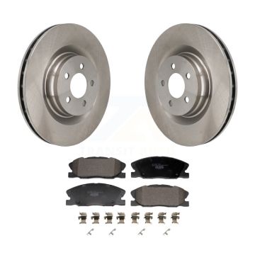 Front Disc Brake Rotors Ceramic Pad Kit For Dodge Charger With 370mm Diameter Rotor K8T-104687