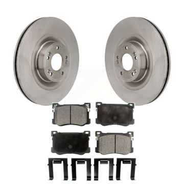 Front Disc Brake Rotors And Ceramic Pads Kit For Hyundai Genesis G80 5.0L K8T-104718