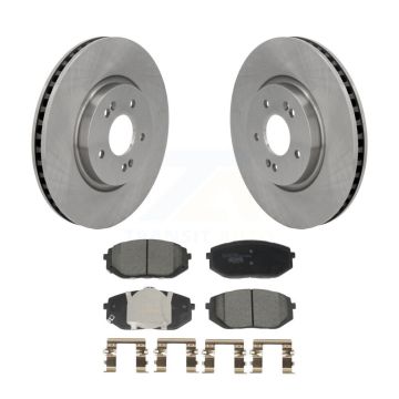 Front Disc Brake Rotors And Ceramic Pad Kit For Hyundai Tucson Kia Sportage Ioniq 5 EV6 6 K8T-104736