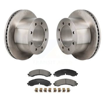 Rear Disc Brake Rotors And Ceramic Pads Kit For GMC Sierra 3500 HD Chevrolet Silverado K8T-104758