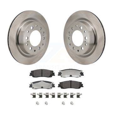 Rear Disc Brake Rotors And Ceramic Pads Kit For Toyota Tundra Sequoia Lexus LX600 K8T-104760
