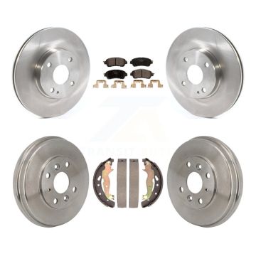 Front Rear Disc Brake Rotors Ceramic Pads And Drum Kit For Toyota Yaris iA Scion K8T-104815