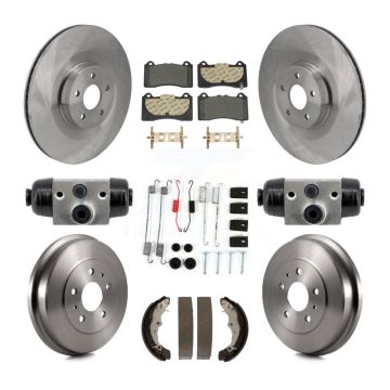 Front Rear Disc Brake Rotor Ceramic Pad & Drum Kit (9Pc) For 2016 Ford Focus RS FMSI=1004 K8T-104816