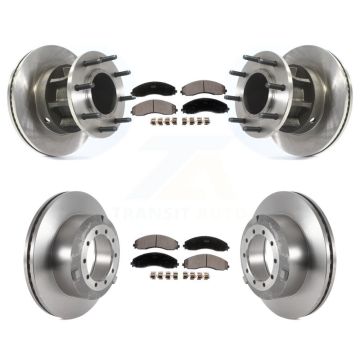 Front Rear Disc Brake Rotors And Ceramic Pads Kit For Ford F-450 Super Duty F-550 4 X 2 K8T-105369