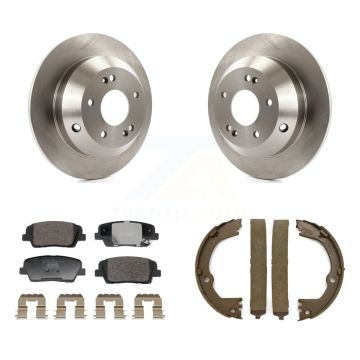 Rear Disc Rotors Ceramic Pads Parking Shoes Kit For Hyundai Santa Fe Sport Kia Sorento XL K8T-105406