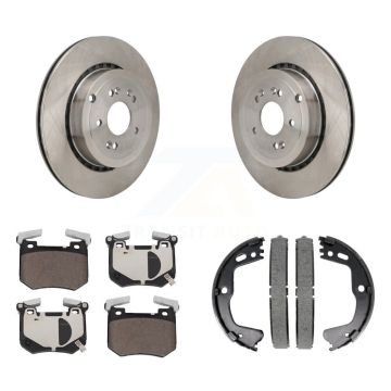 Rear Disc Rotors Ceramic Pads And Parking Brake Shoes Kit For Kia Stinger Genesis G70 K8T-105412