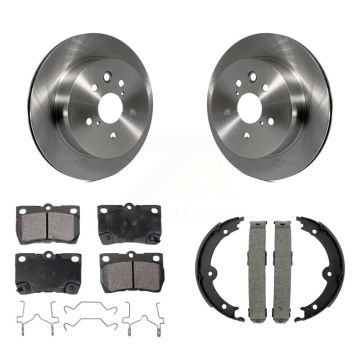 Rear Disc Rotors Ceramic Pads Parking Shoes Kit For Lexus IS250 IS350 GS350 GS300 GS450h K8T-105417