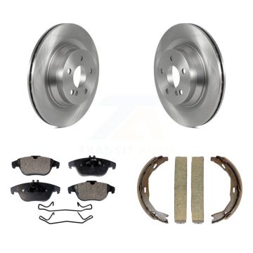 Rear Disc Rotors Ceramic Pads And Parking Brake Shoes Kit For Mercedes-Benz E550 K8T-105430