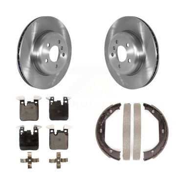 Rear Disc Rotors Ceramic Pads Parking Shoes Kit For BMW 328i xDrive 330i 335i 428i 435i 3 K8T-105471